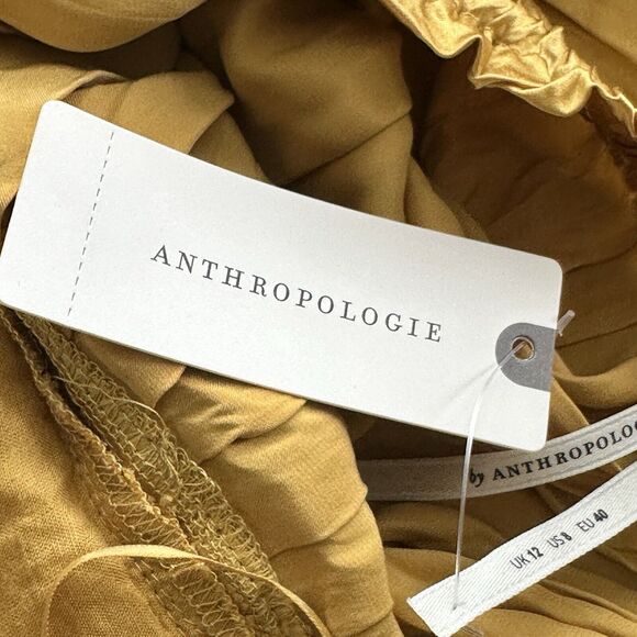 NWT Anthropologie Silk Maxi Dress Sz 8 Color blocked satin halter cut out - Picture 6 of 13